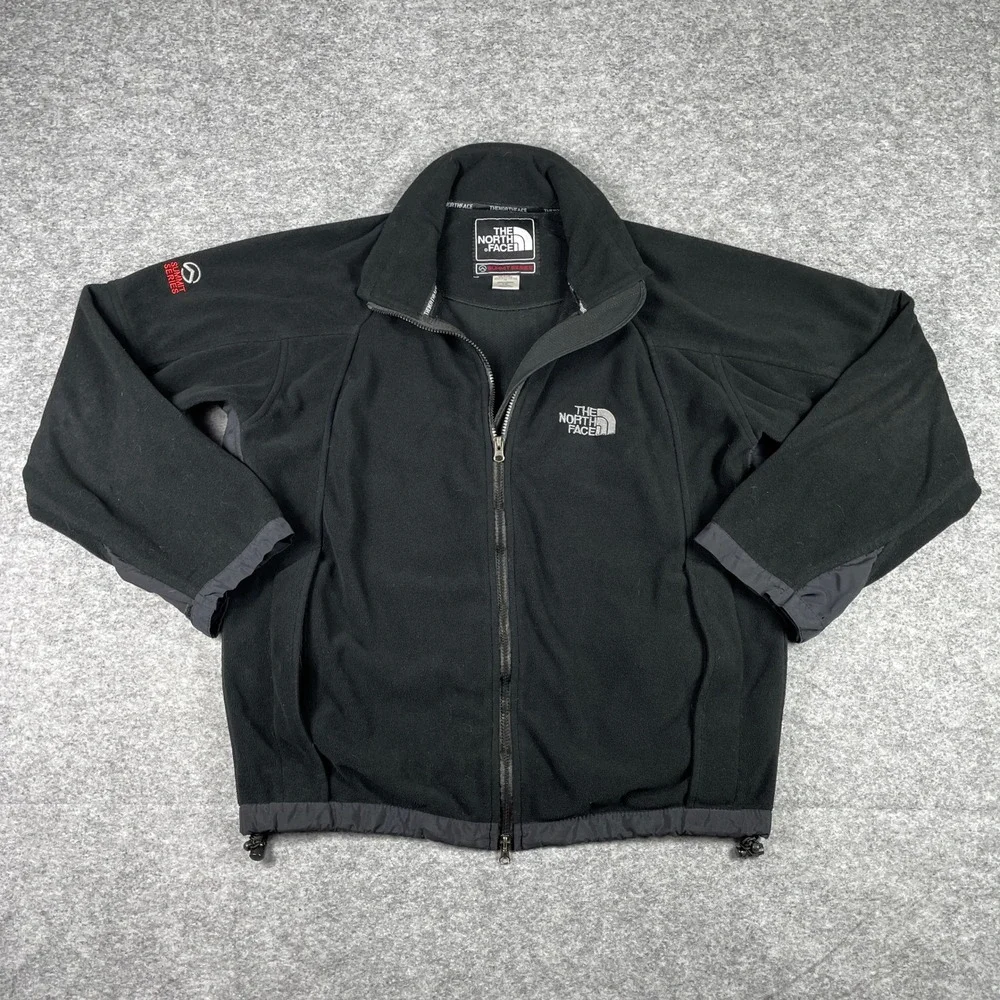 The North Face Fleece Jacket Mens M Black Summit Series Full Zip Gore-Tex Shell